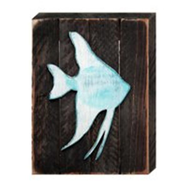 Designocracy Tropical Fish Art on Board Wall Decor 9853708